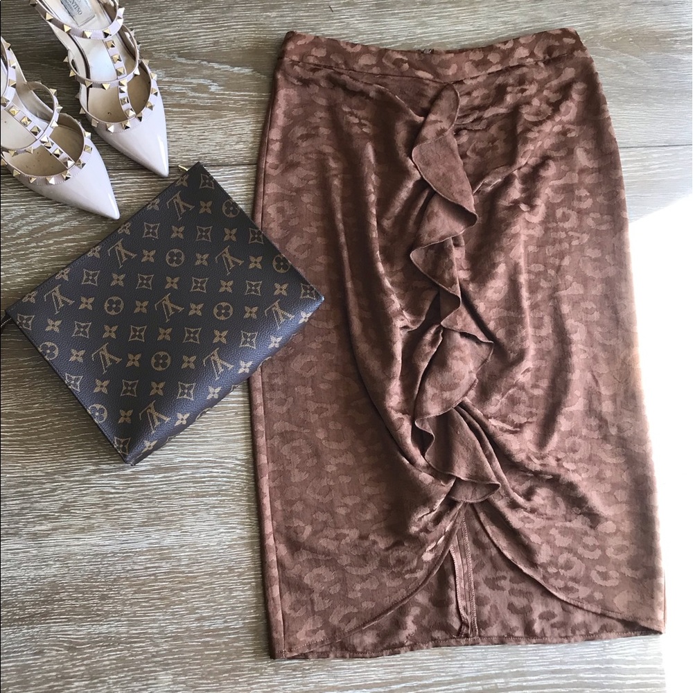 Zara leopard skirt